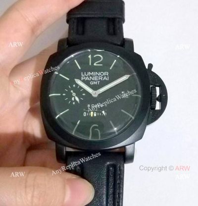 Panerai PAM 233 - Luminor GMT 8 Days Black Steel Case Watch